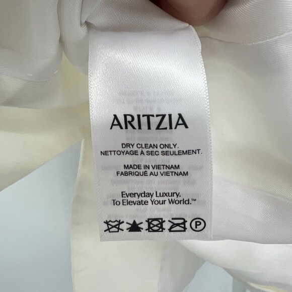 NWT Aritzia Babaton Mastery White Linen Blend Single Button Blazer Women's 4 - Picture 9 of 10